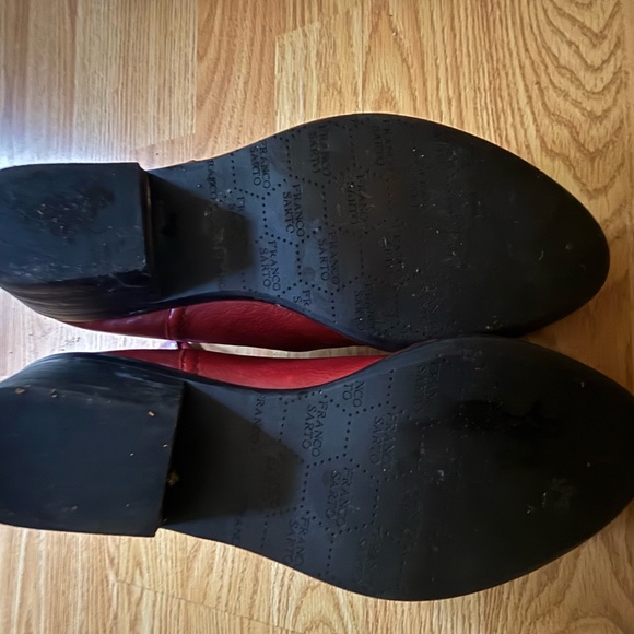 Franco Sarto Women’s  Red Leather Cowboy Boots Size 9.5 - Picture 11 of 11